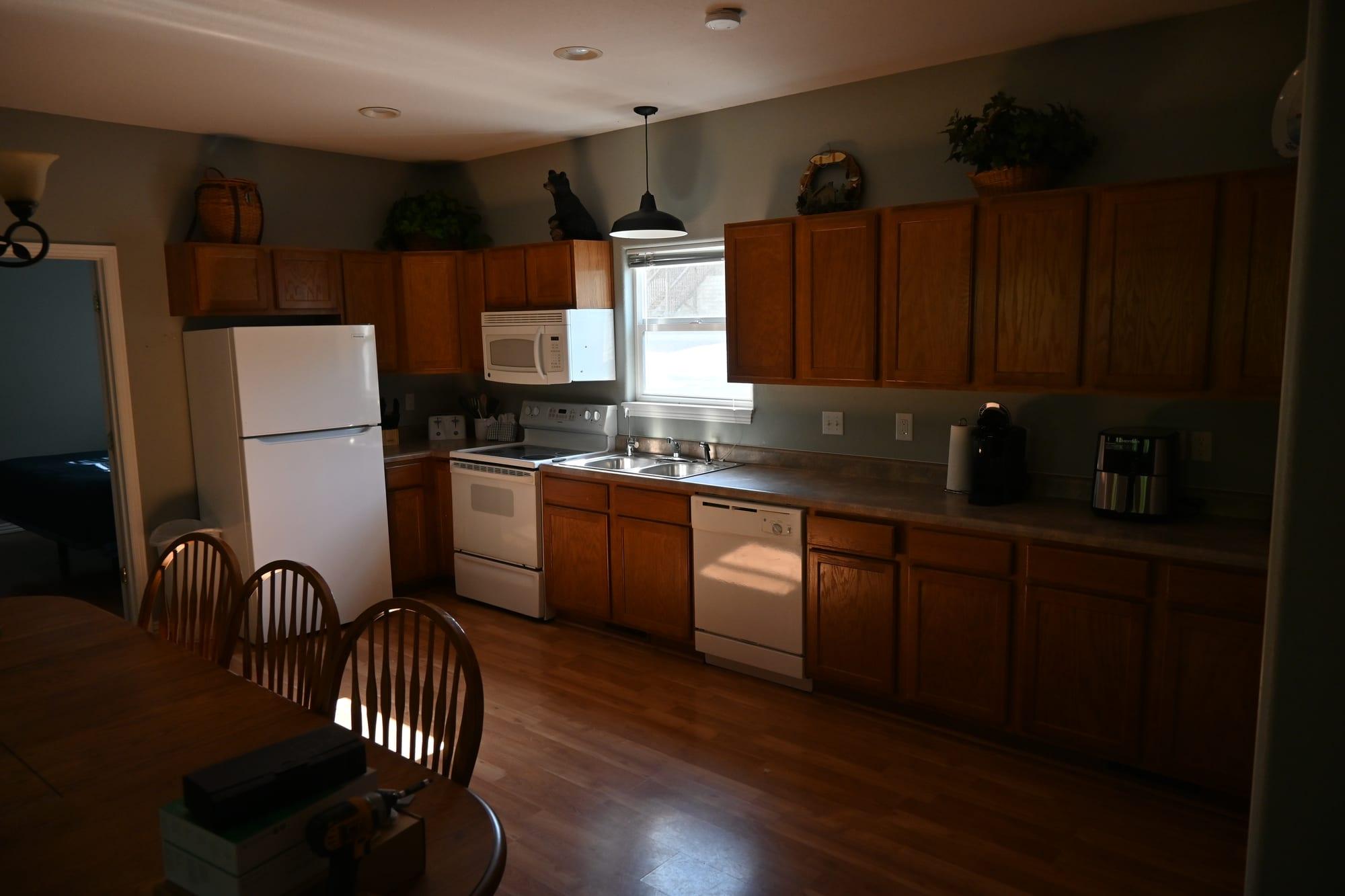 Full kitchen in Suite 1 at Dock Holiday Suites