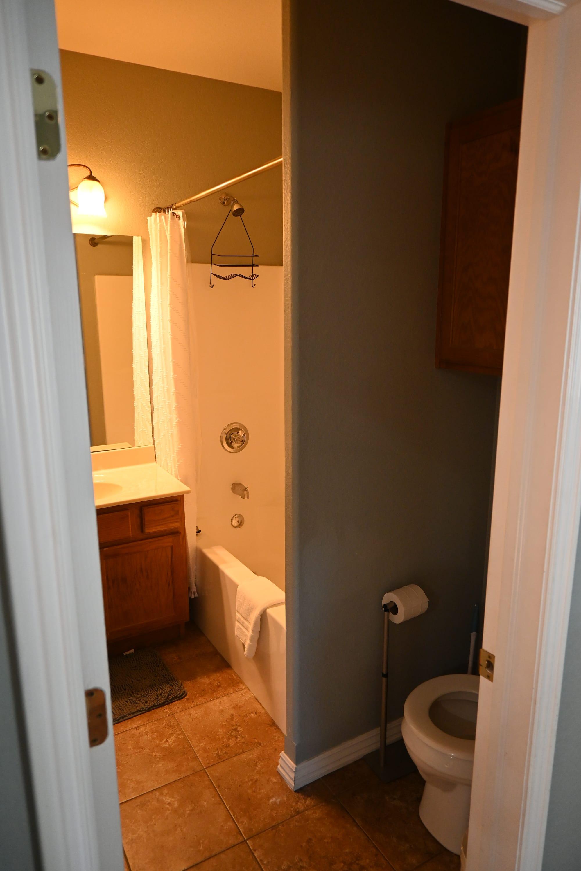 Primary bathroom in Suite 1