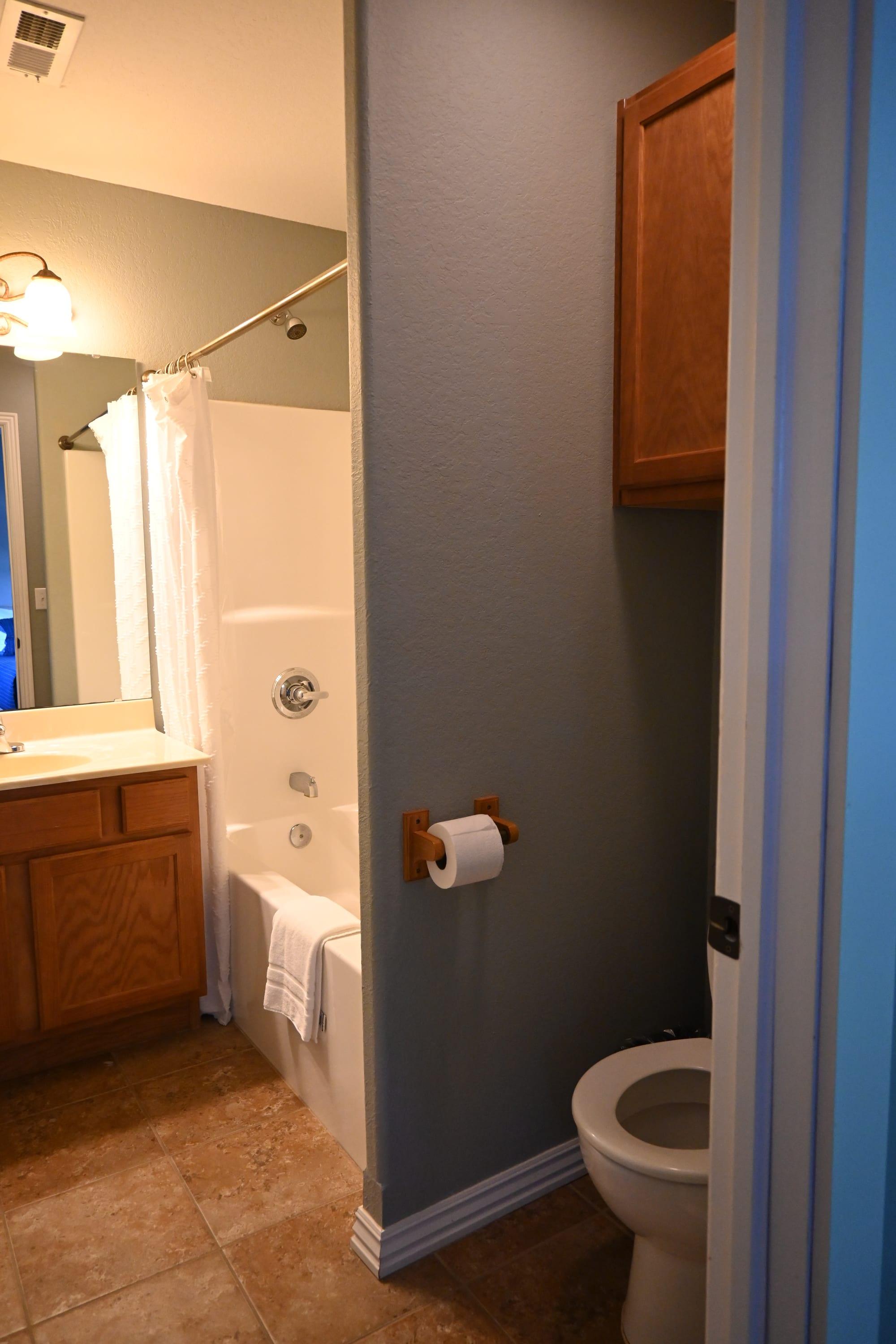 Primary bathroom in Suite 2